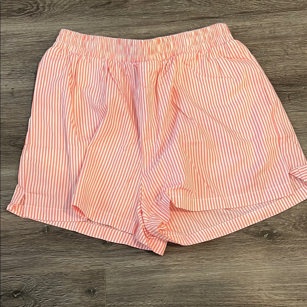 Pink Striped Women's Shorts